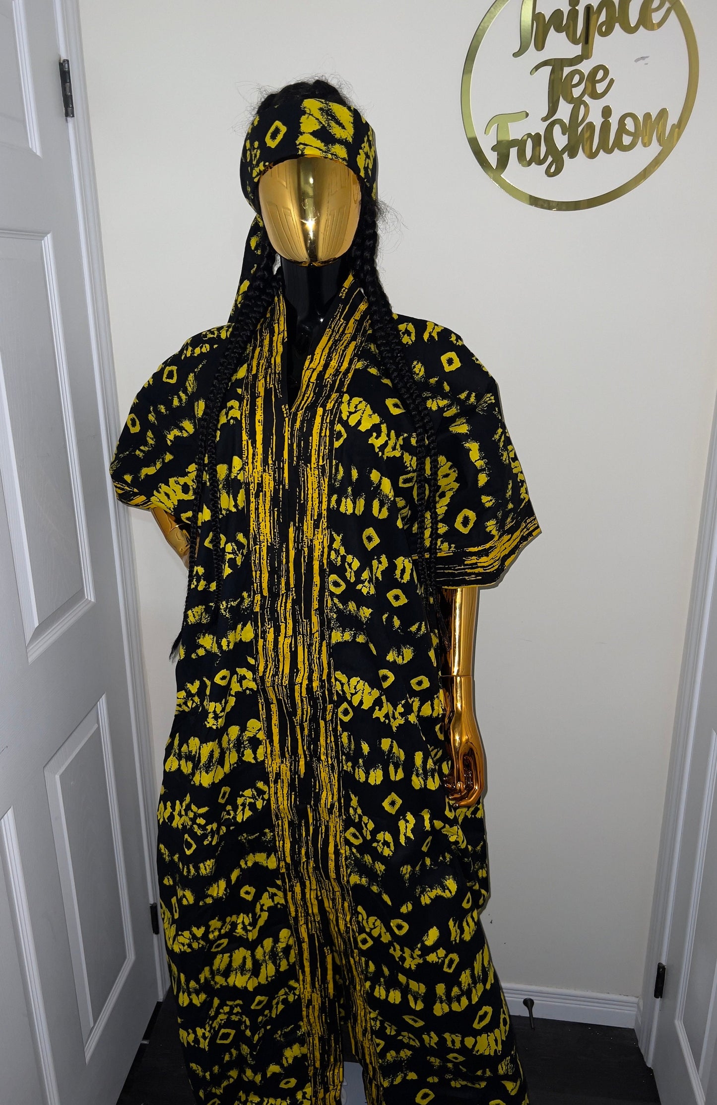 Handmade Ankara Kaftan Dress | African Print Tie-Dye, Boubou