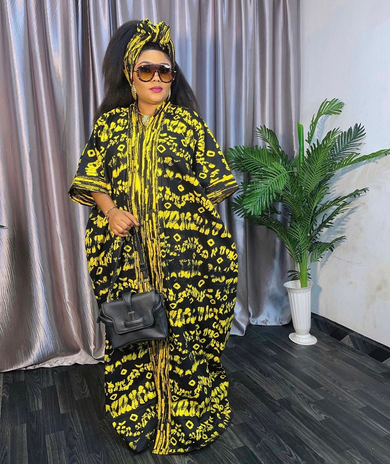 Handmade Ankara Kaftan Dress | African Print Tie-Dye, Boubou