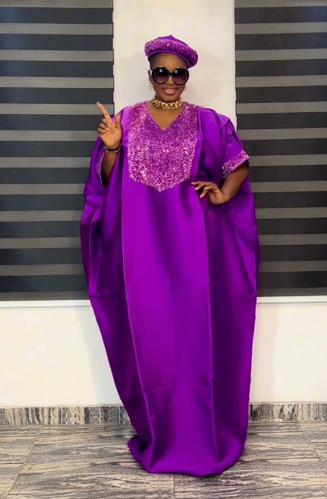 African dress| danshiki | Kaftan| Jalabiya| Rich aunty | Nigerian dress| Party dress| One size fits all| Mikado sequin boubou| Rich aunty