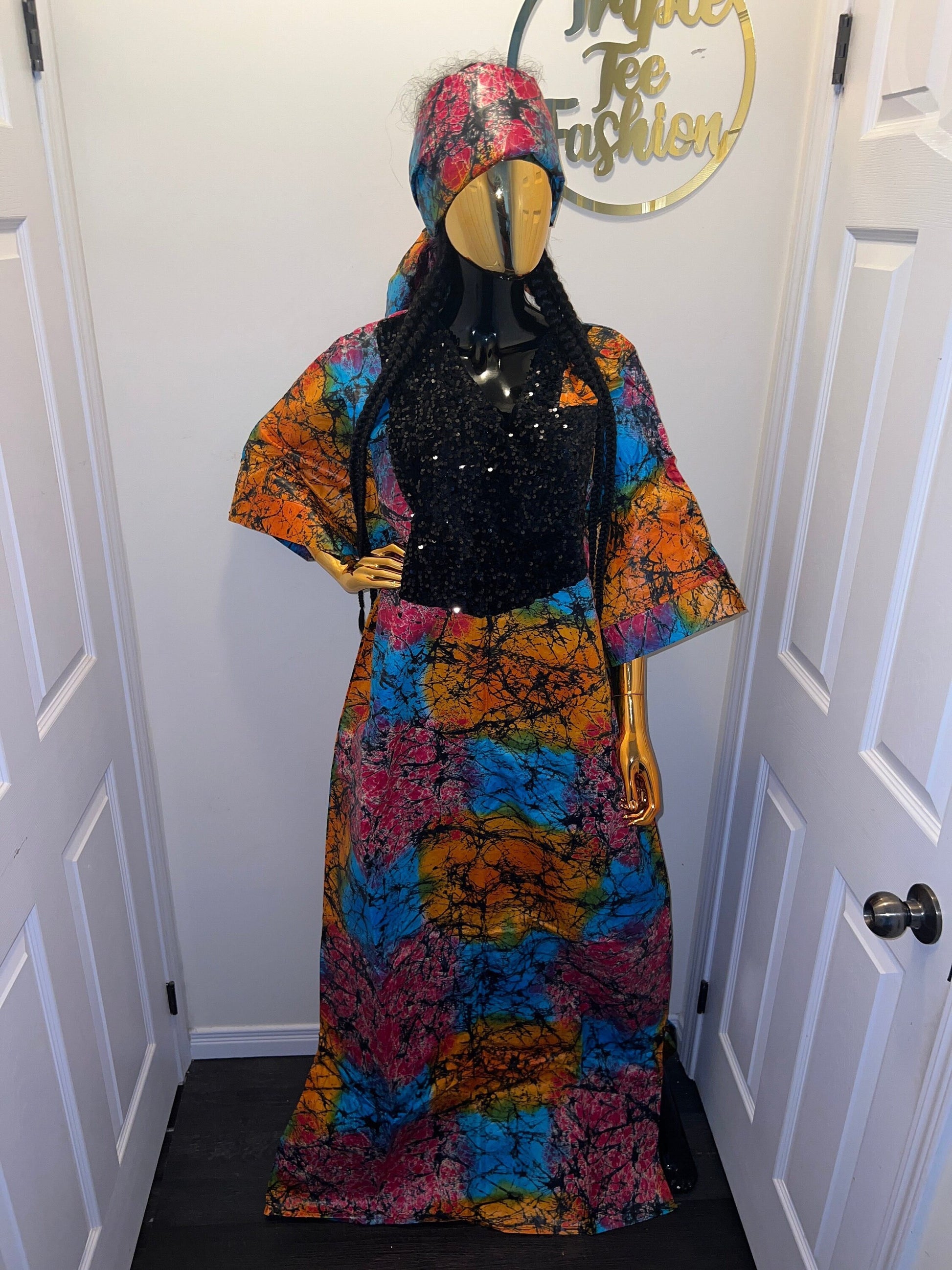 African Kampala Bubu Dress | Ankara Kaftan, Plus Size
