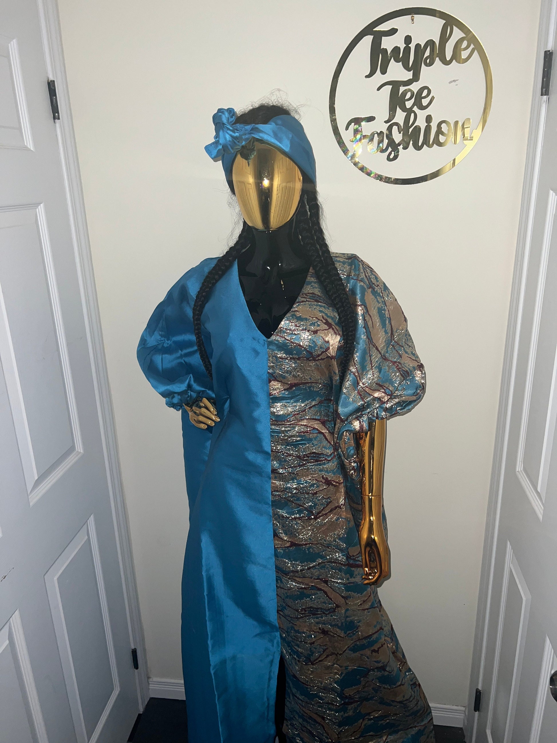 African Brocade/mikado bubu| danshiki | Kaftan| Jalabiya| Rich aunty | Nigerian dress| European brocade and mikado boubou| Rich Aunty
