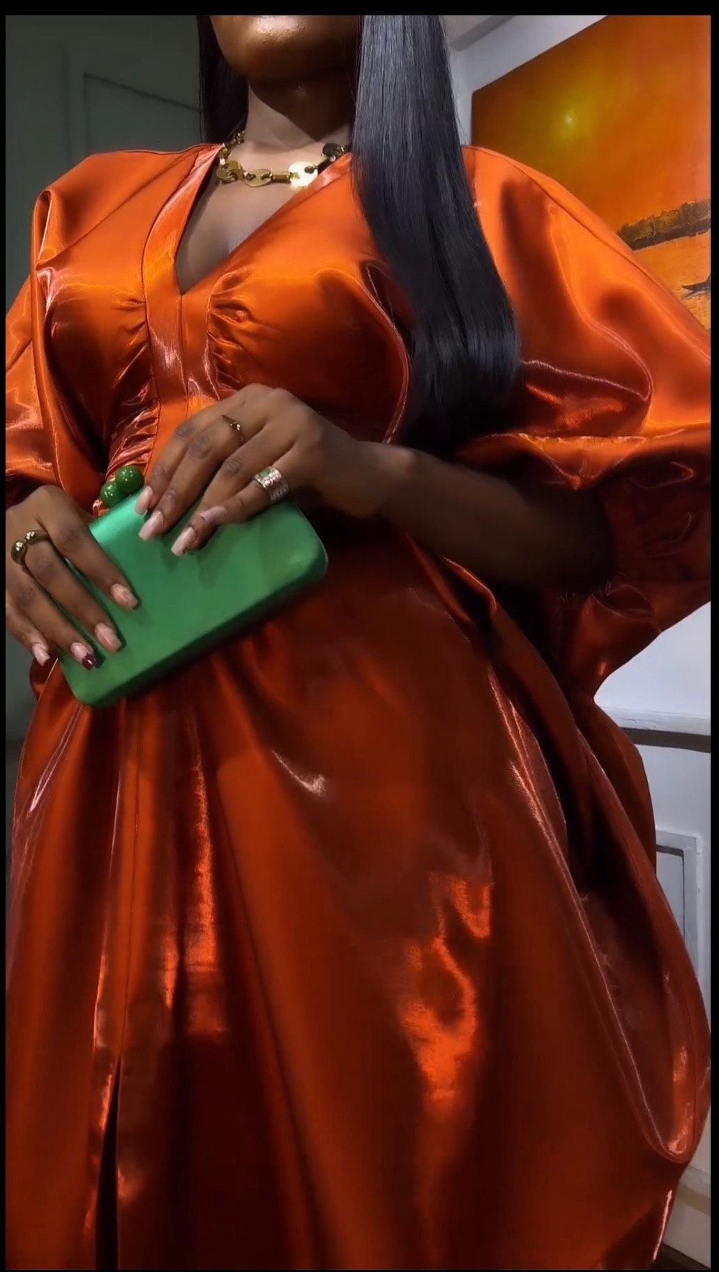 Liquid Mikado Kaftan Dress | Nigerian Boubou, Party Gown