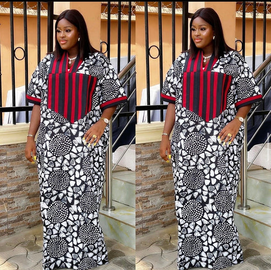 African Ankara Brocade dress| danshiki | Kaftan| Handmade African print dress | Nigerian made | Tie and Dye | Boubou| Rich aunty| Ankara