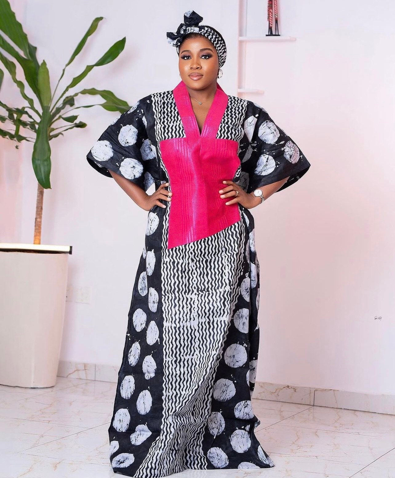African Adire Batik boubou Dress| danshiki | Ankara Kaftan| Handmade African print dress | Nigerian made | Tie and Dye | Boubou| Rich aunty