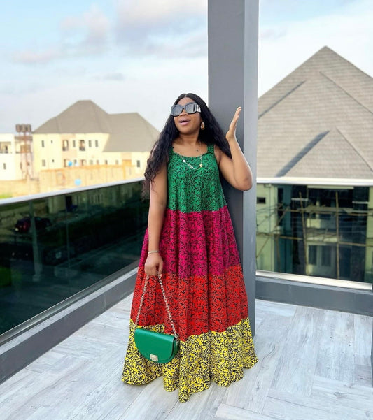 African Ankara boubou | long danshiki | Kaftan| Jalabiya| Adire | Ankara| Nigerian made| Kaftan| Modest dress| Ramadan| Rich Aunty