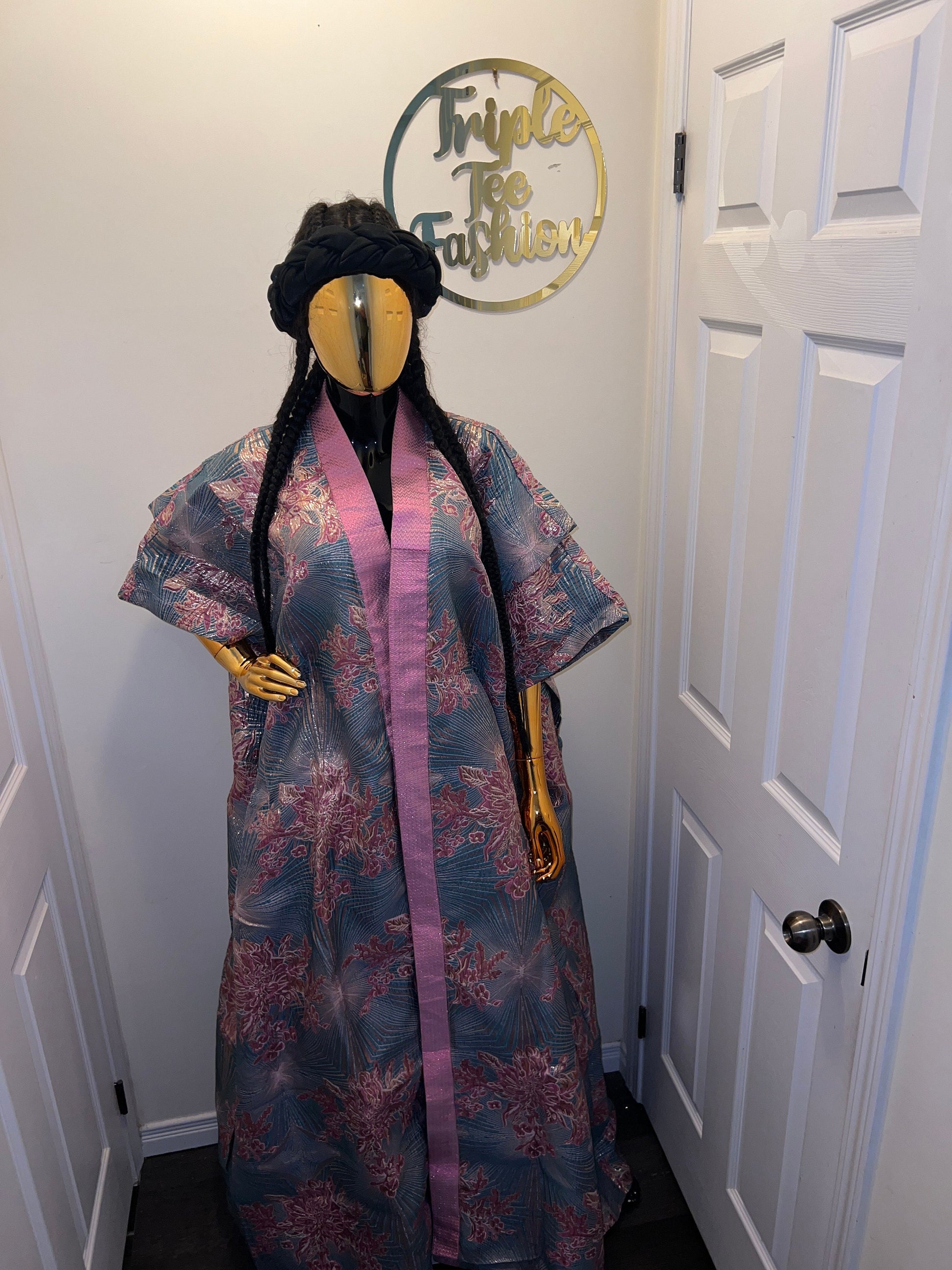 African 2 pieces brocade boubou| kimono and pants| Kaftan| Jalabiya| Rich aunty | Nigerian dress| European brocade