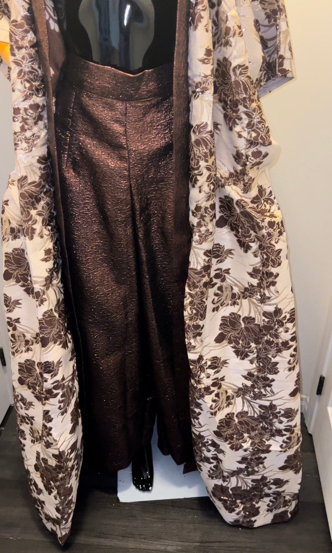 African 2 pieces brocade boubou| kimono and pants| Kaftan| Jalabiya| Rich aunty | Nigerian dress| European brocade