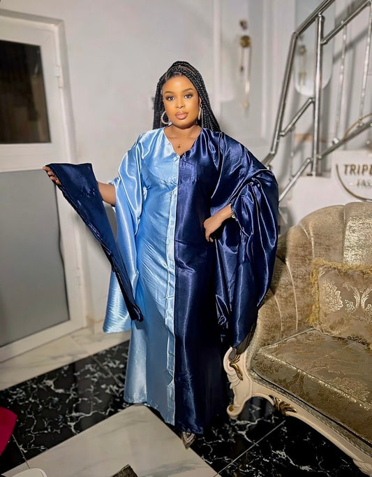Duchess Silk Boubou Dress: Ankara Kaftan Jalabiya