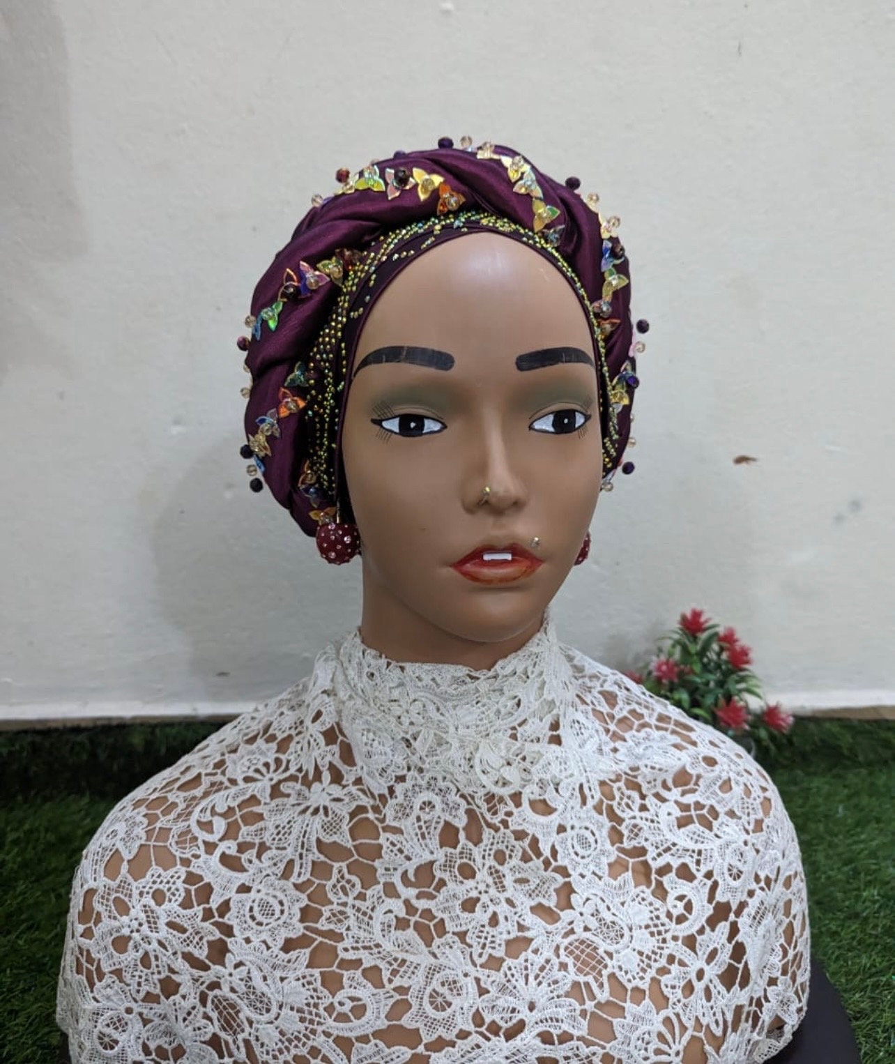 Luxury Turban Hat for Ladies| Pre tied Hat| Zara cap| Pre styled Head Tie| Ready To Wear Turban Headtie| African Auto cap| Muslim Women