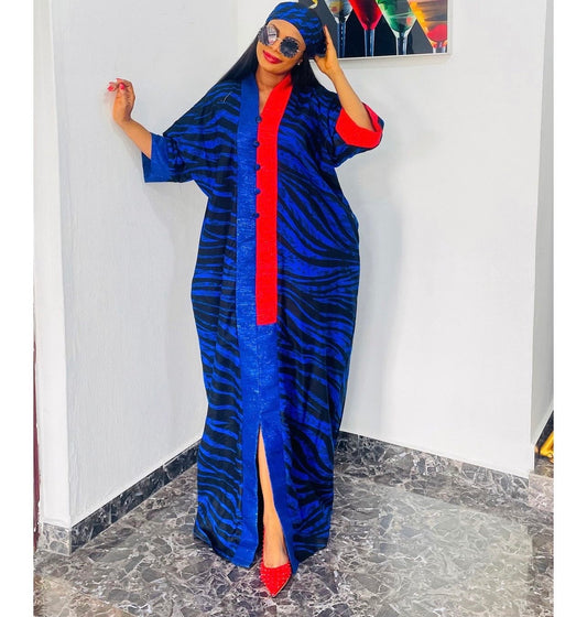 African Ankara Boubou dress| Kaftan| Handmade African print dress | Nigerian made | Tie and Dye | Boubou| Rich aunty| Bubu