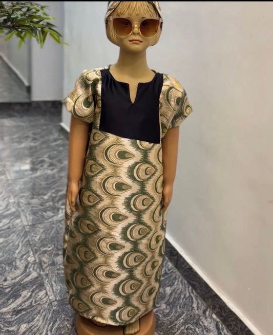 African boubou dress for kids| Brocade African baby girl outfit| Eid dress for kids| Nigerian baby girl wear| Ankara for kids| kids birthday
