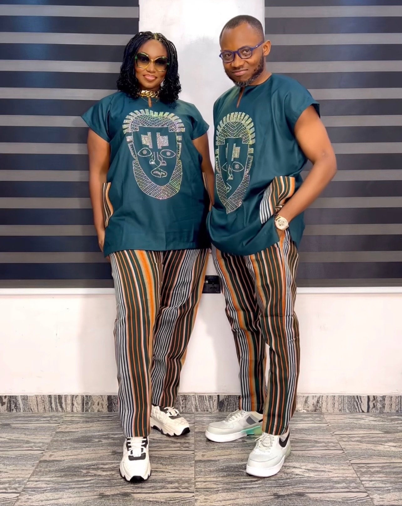 African Couple outfit| Nigerian Couple danshiki | Aso oke| Kaftan| Jalabiya| Rich aunty | Stoned top| Nigerian African Wedding