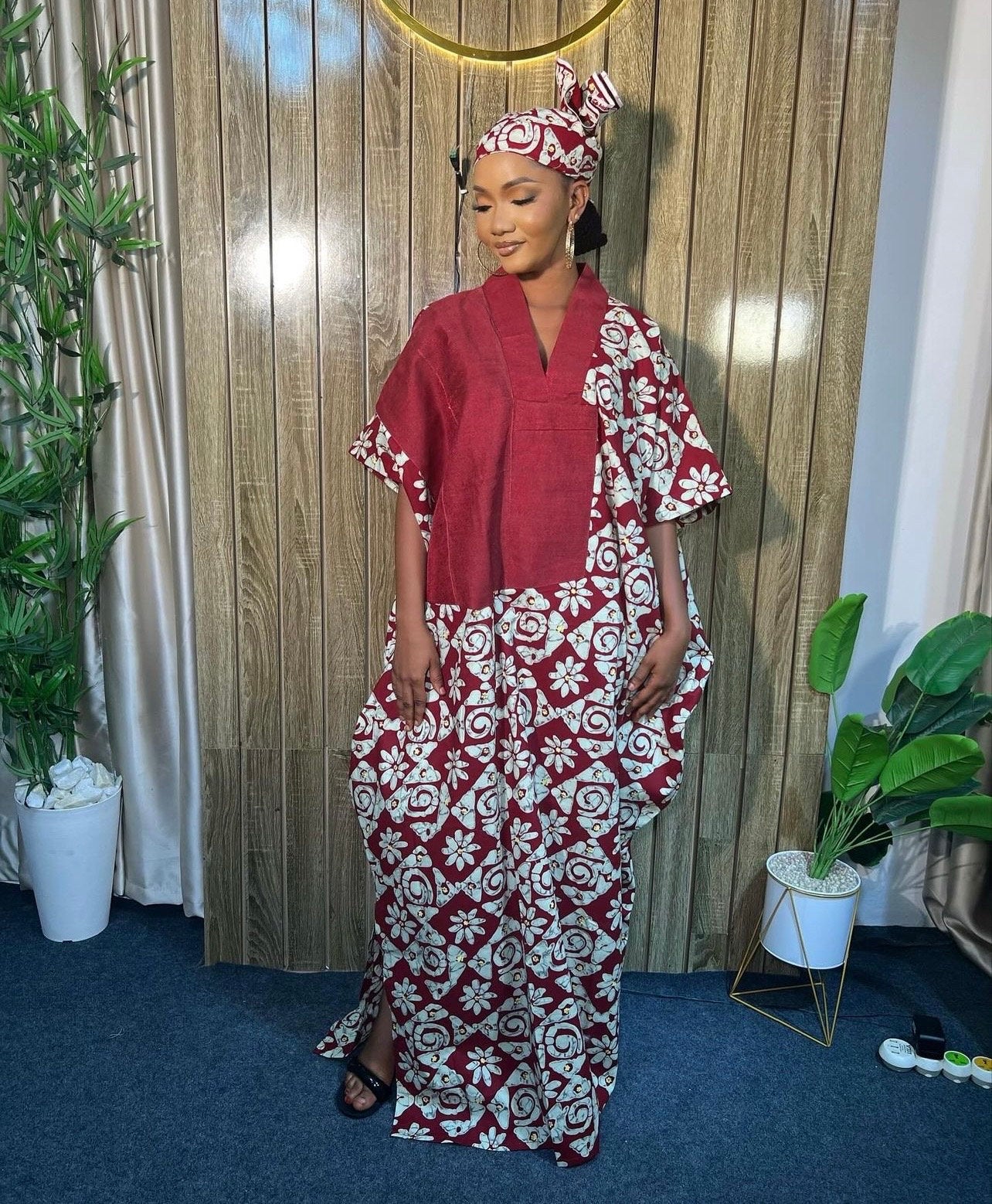 Ankara Kaftan Dress | Nigerian Cotton Bubu, One Size