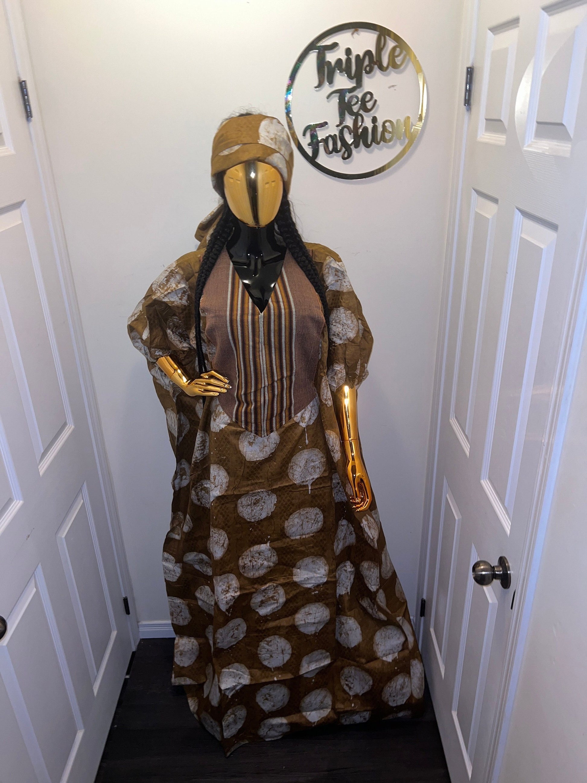 African Adire Batik Boubou dress |Inner belt bubu Kaftan| Handmade African print dress | Nigerian made | Tie and Dye | Rich aunty| Ankara