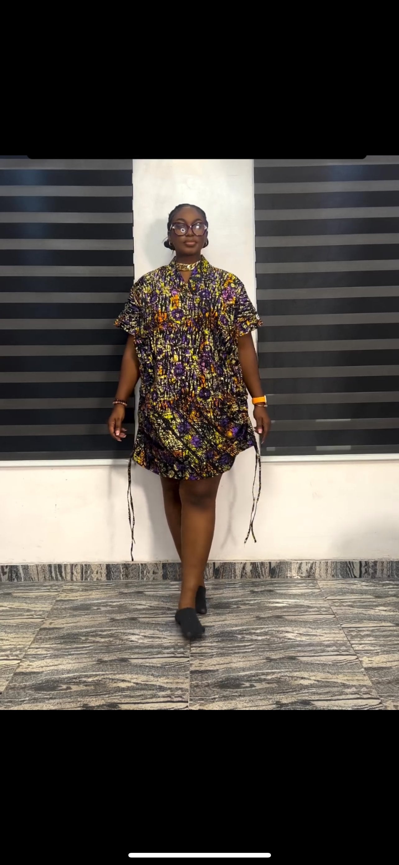 African Ankara Adire print dress| Short danshiki |Short Kaftan| African wear | Nigerian made | Boubou | Rich Aunty Vibes