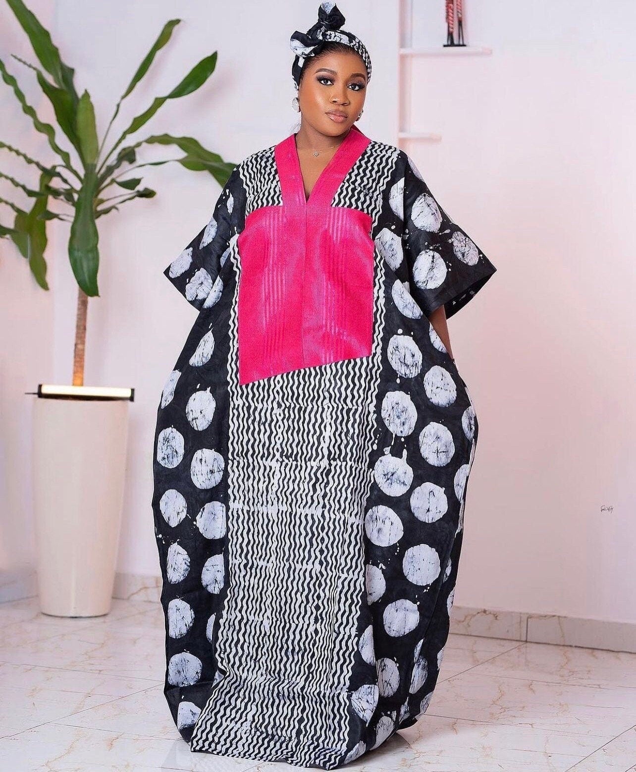 African Adire Batik boubou Dress| danshiki | Ankara Kaftan| Handmade African print dress | Nigerian made | Tie and Dye | Boubou| Rich aunty