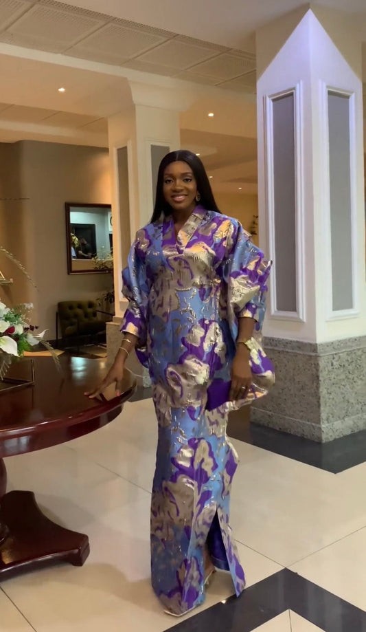 African brocade boubou dress| Rich aunty| danshiki | Kaftan| Jalabiya| Nigerian dress bubu| Party dress| European brocade boubou| Modesty
