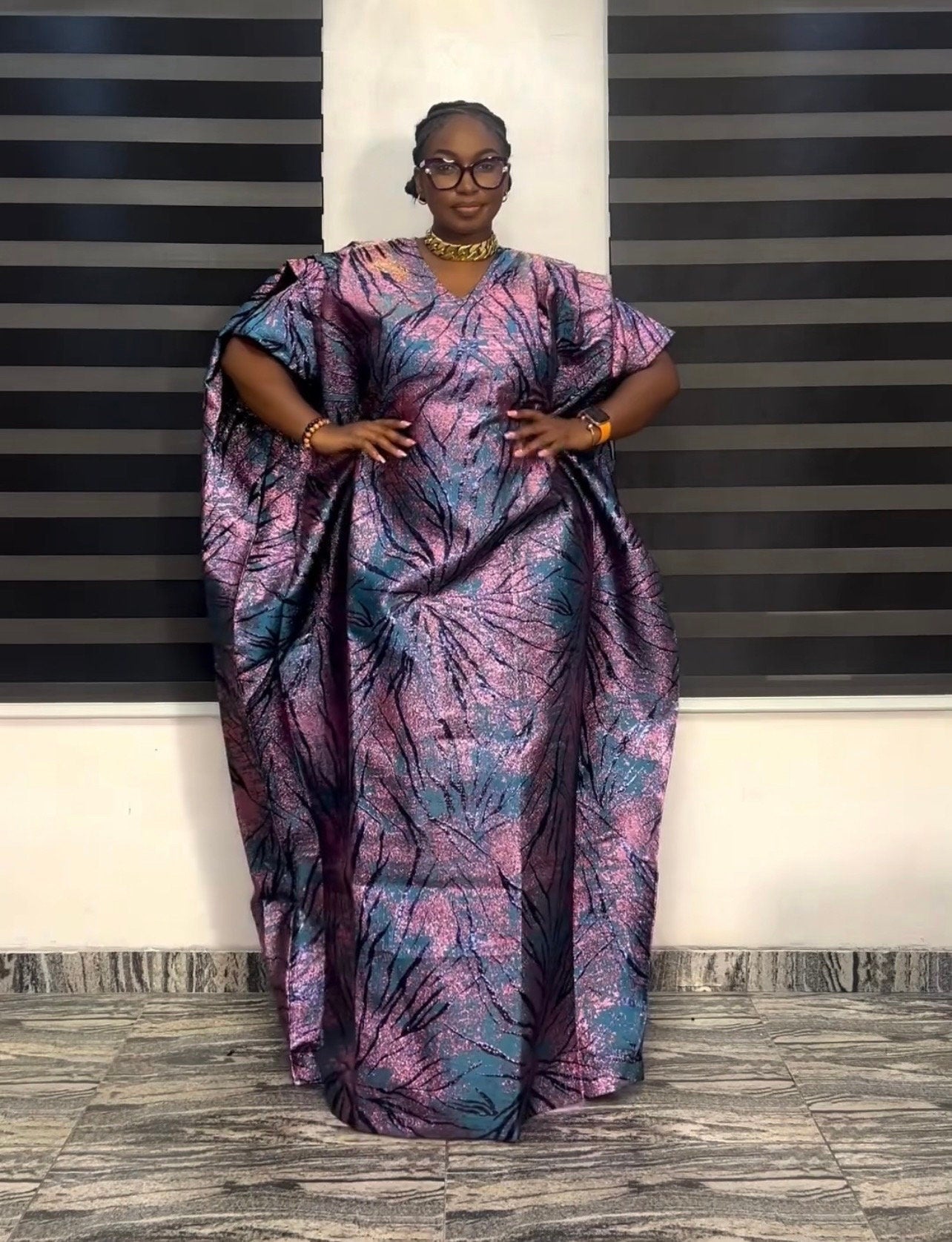 African Brocade Boubou Dress | Party Kaftan Jalabiya