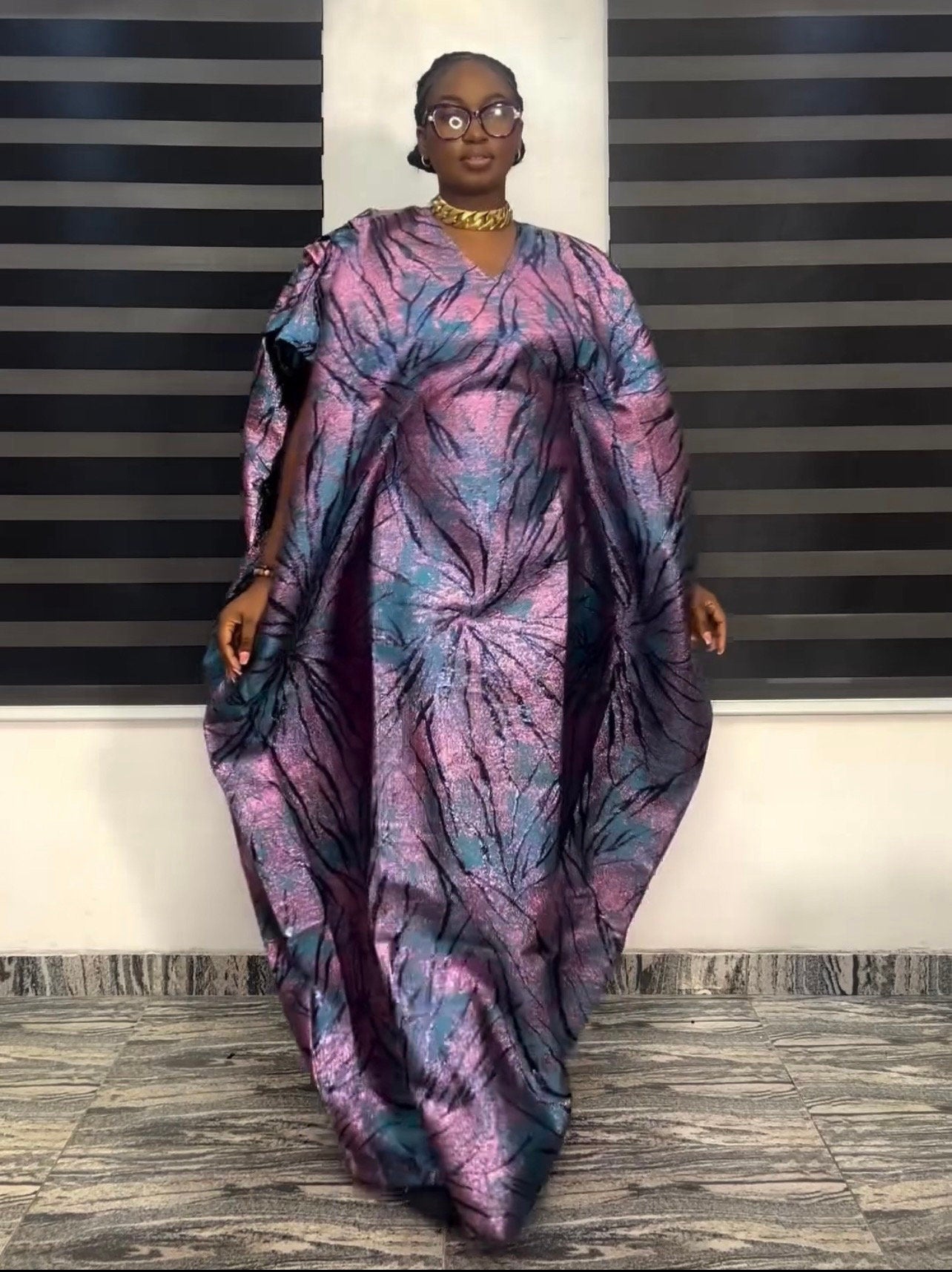 African Brocade Boubou Dress | Party Kaftan Jalabiya