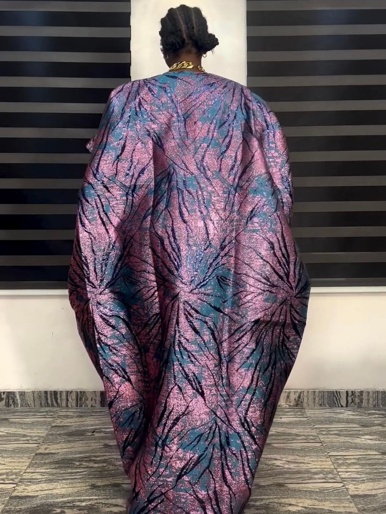 African Brocade Boubou Dress | Party Kaftan Jalabiya