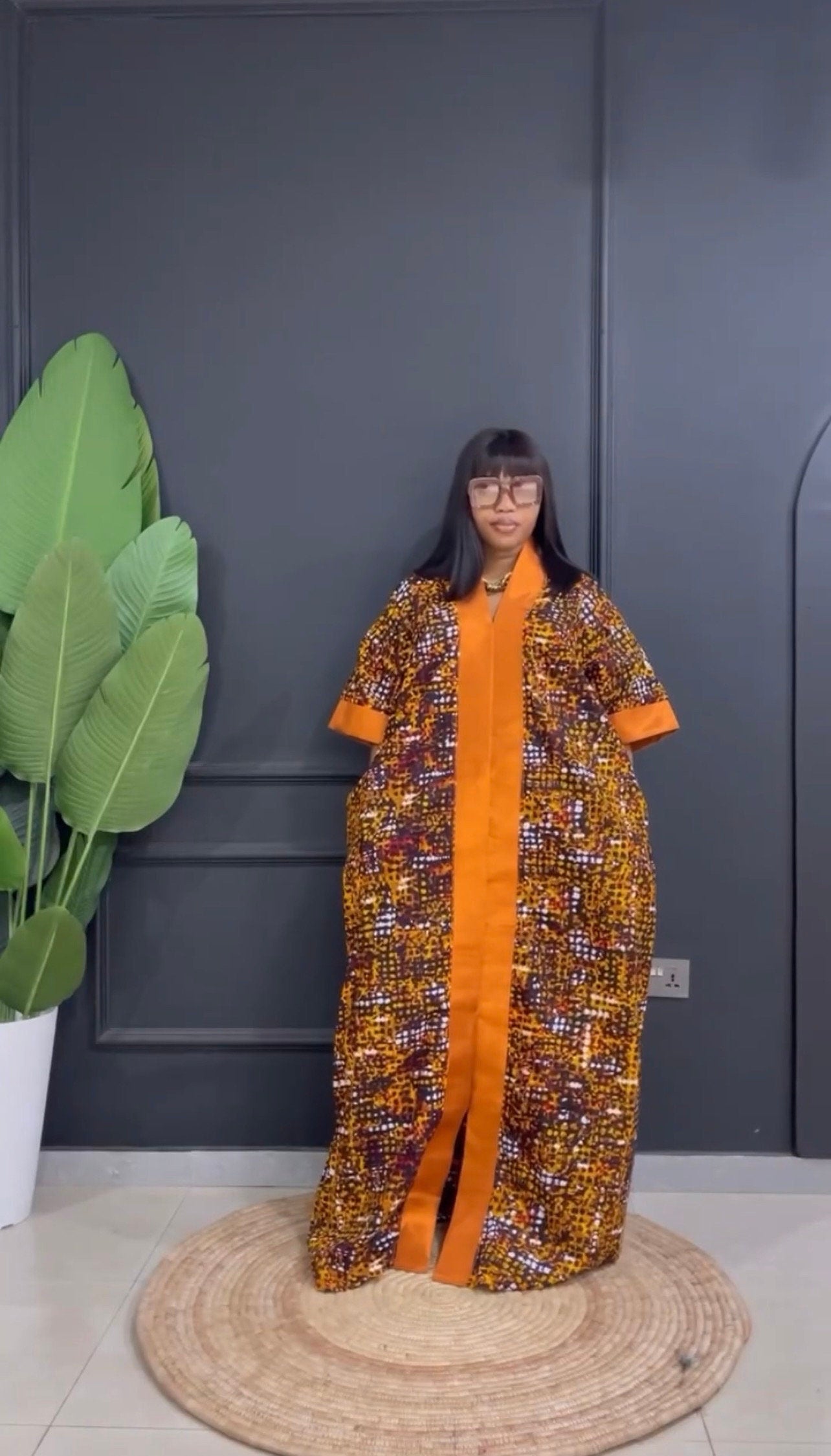 African Print Kaftan Dress | Ankara and Aso oke Bubu, One Size