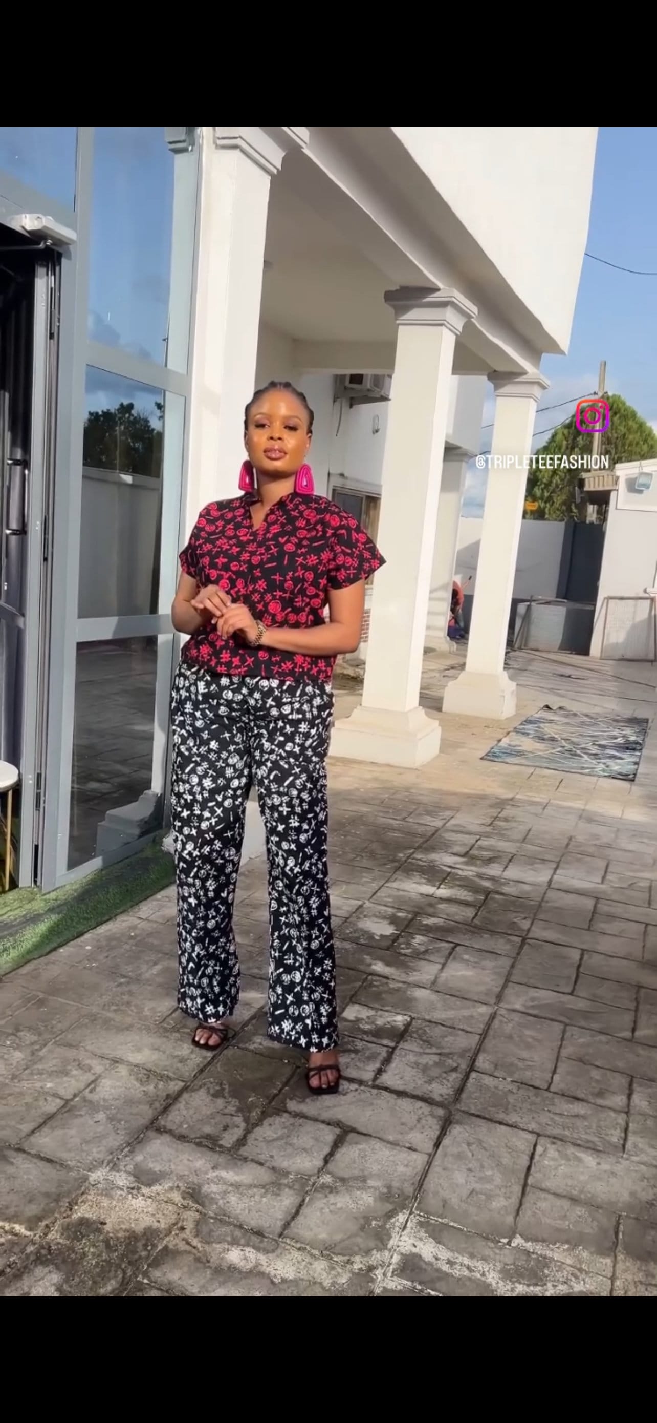 African Print Top and Trouser Set | Ankara Cotton Kaftan