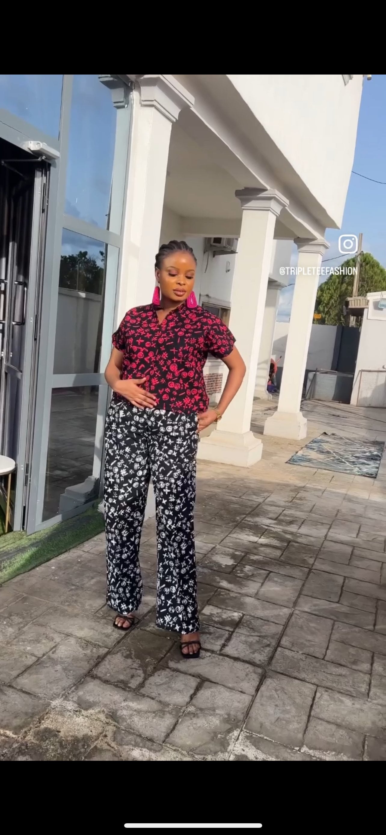 African Print Top and Trouser Set | Ankara Cotton Kaftan