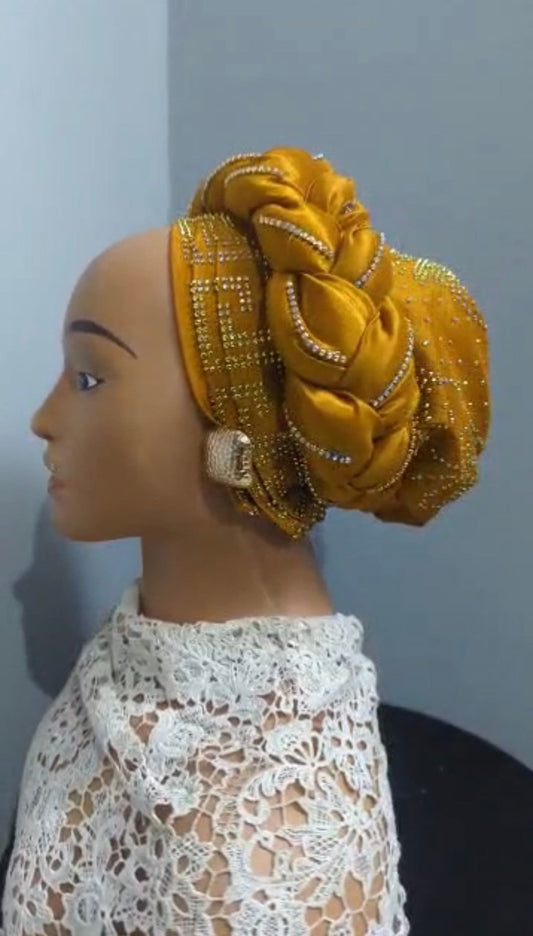 Luxury Turban Hat for Ladies| Pre tied Hat| Zara cap| Eid |Pre styled Head Tie| Ready To Wear Turban Headtie| African Auto cap| Muslim Women