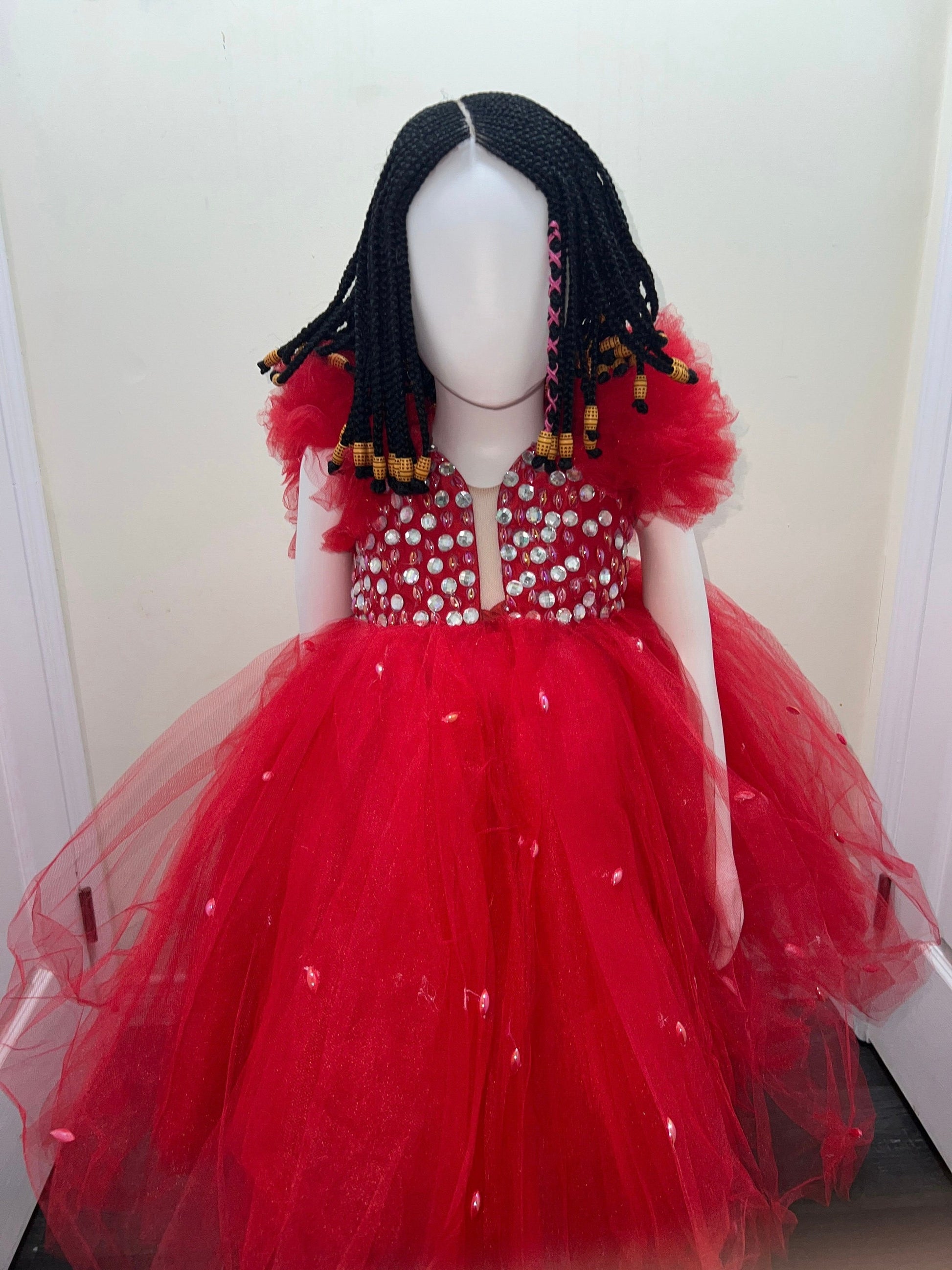 Princess Baby Girl Birthday Ballgown: Satin & Lace, 12-18 Month