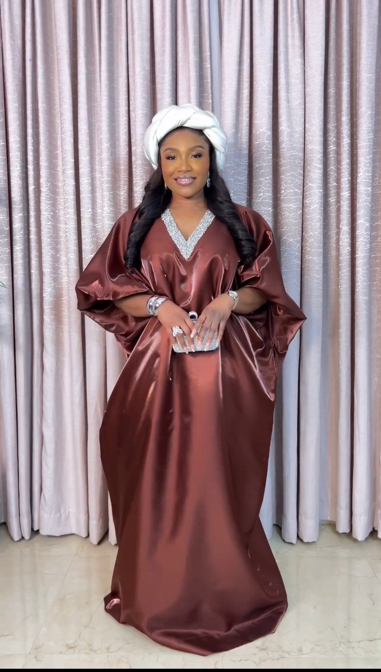 Liquid Mikado African Boubou | Women's Agbada