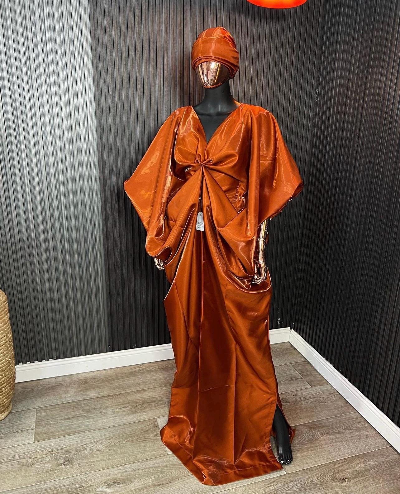 Liquid Mikado Boubou Kaftan | Nigerian Party Dress