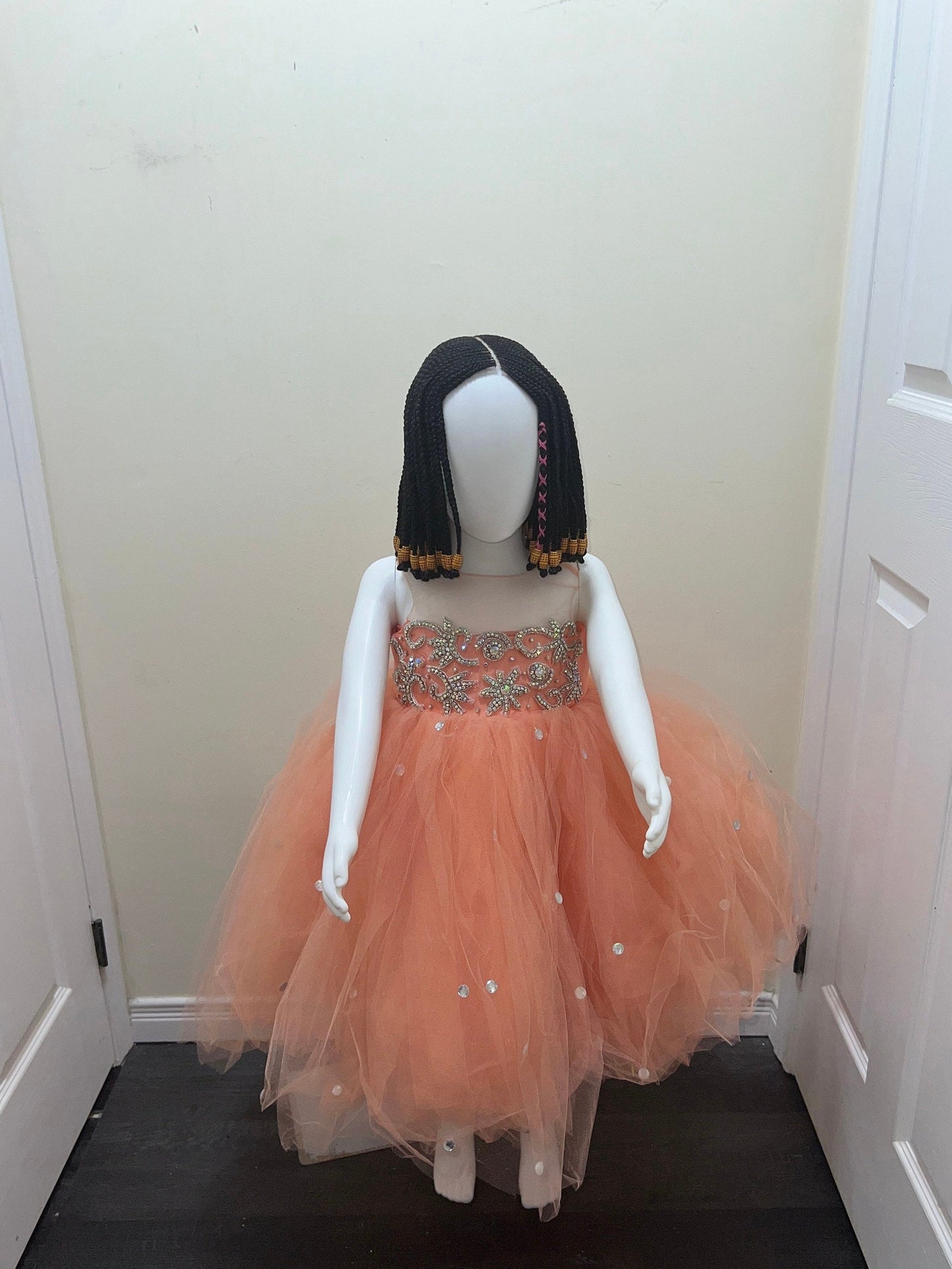 Satin & Lace Bodice Baby Ballgown | Birthday Photoshoot Dress
