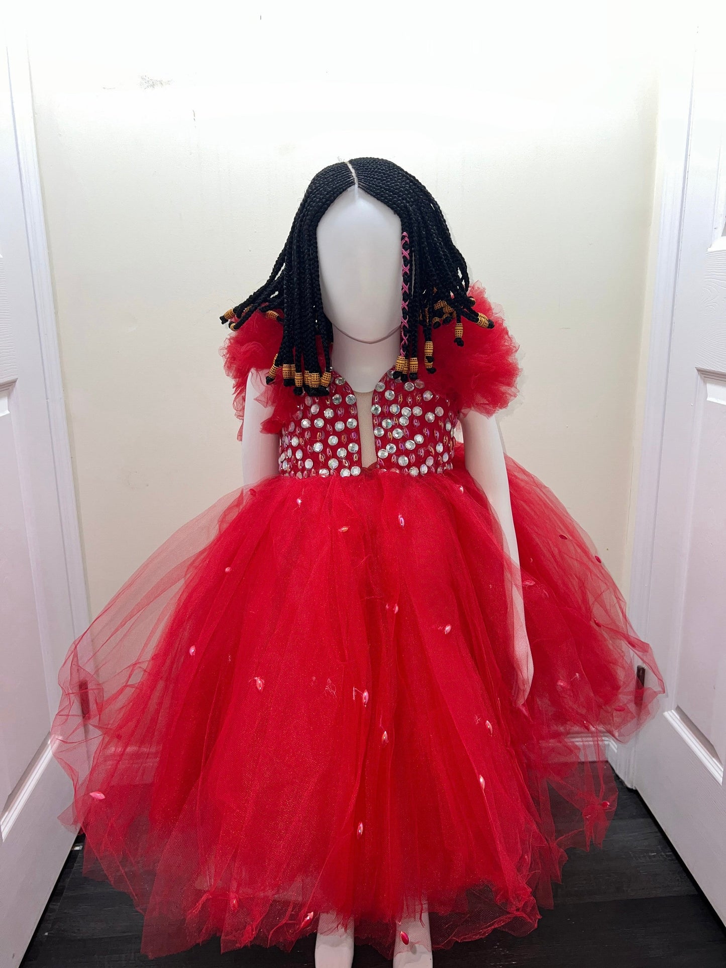 Princess Baby Girl Birthday Ballgown: Satin & Lace, 12-18 Month