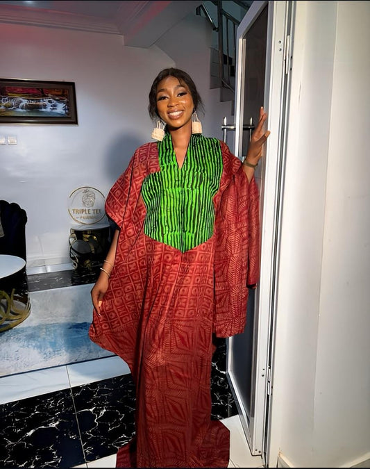 African Adire Batik dress| danshiki | Kaftan| Handmade African print dress | Nigerian made | Tie and Dye | Boubou| Rich aunty| Ankara