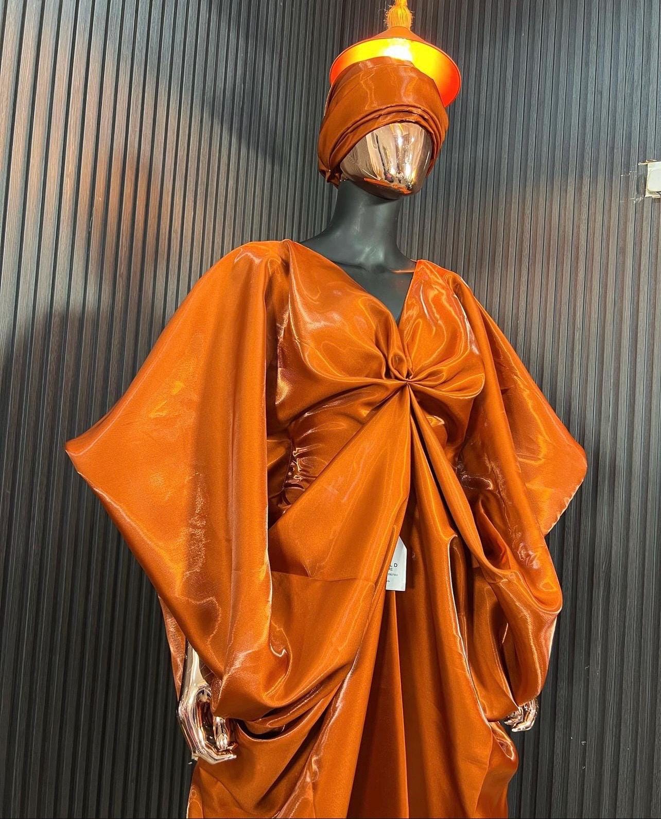 Liquid Mikado Boubou Kaftan | Nigerian Party Dress
