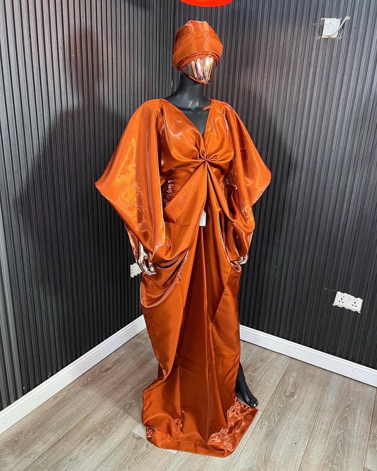 Liquid Mikado Boubou Kaftan | Nigerian Party Dress
