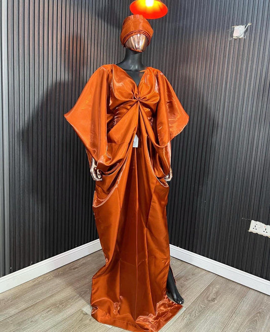 Liquid Mikado Boubou Kaftan | Nigerian Party Dress