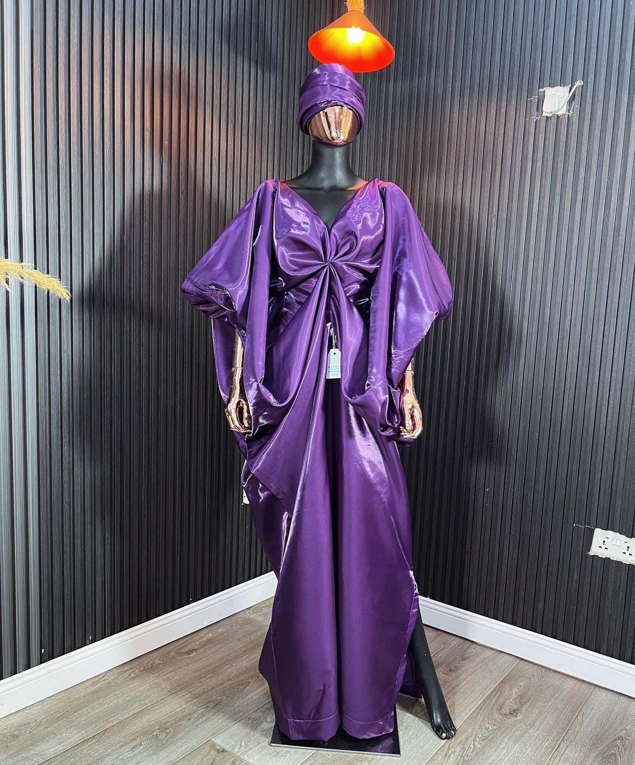 African Liquid Mikado Boubou | Nigerian Kaftan Dress