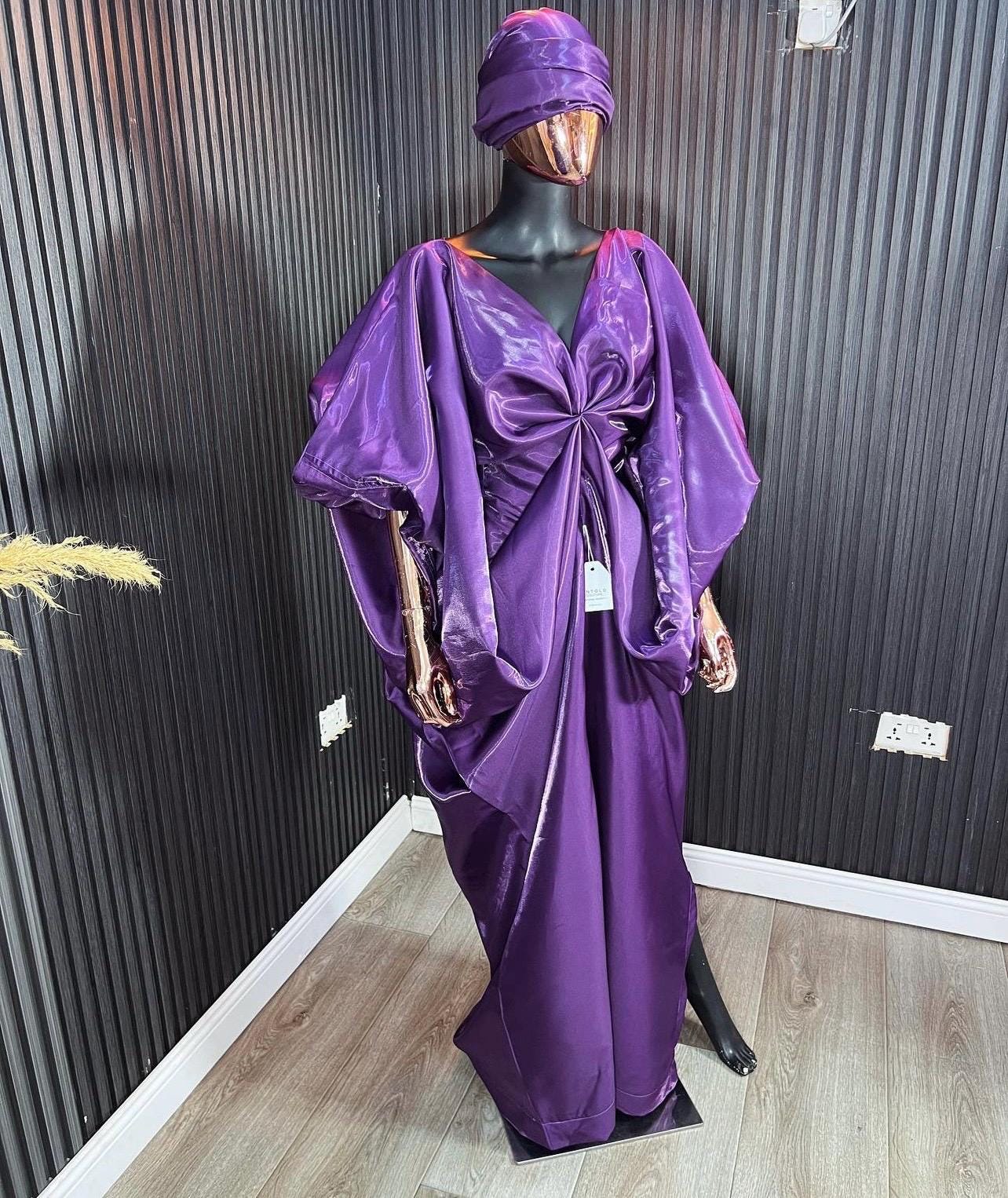 African Liquid Mikado Boubou | Nigerian Kaftan Dress