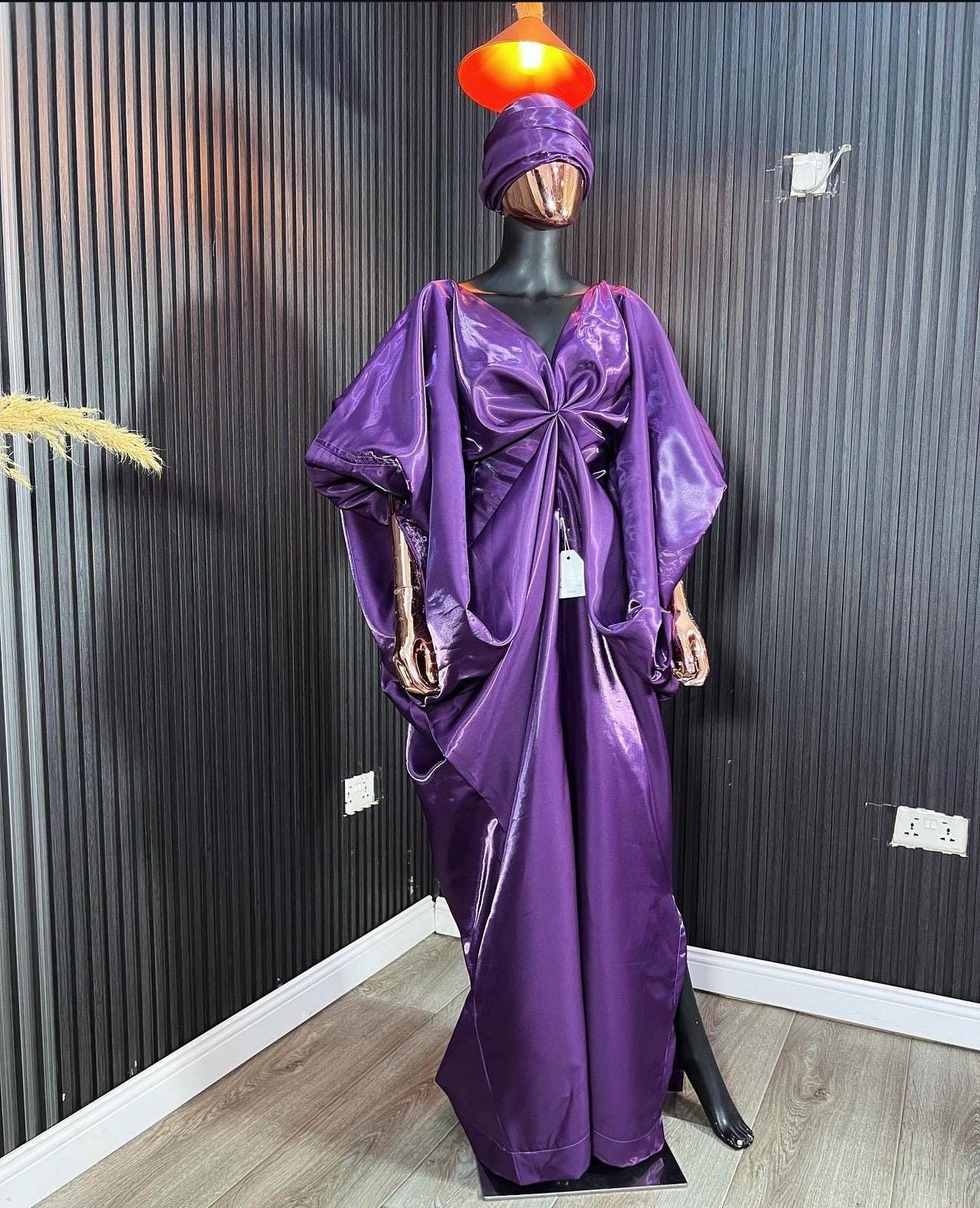 African Liquid Mikado Boubou | Nigerian Kaftan Dress