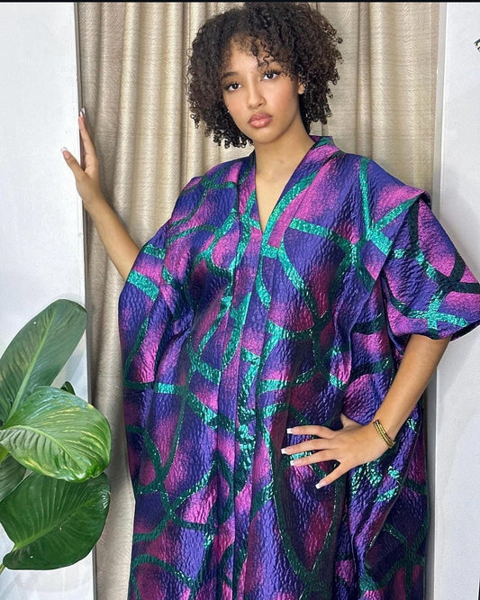 European Brocade Kaftan Dress | African Boubou, Party Gown