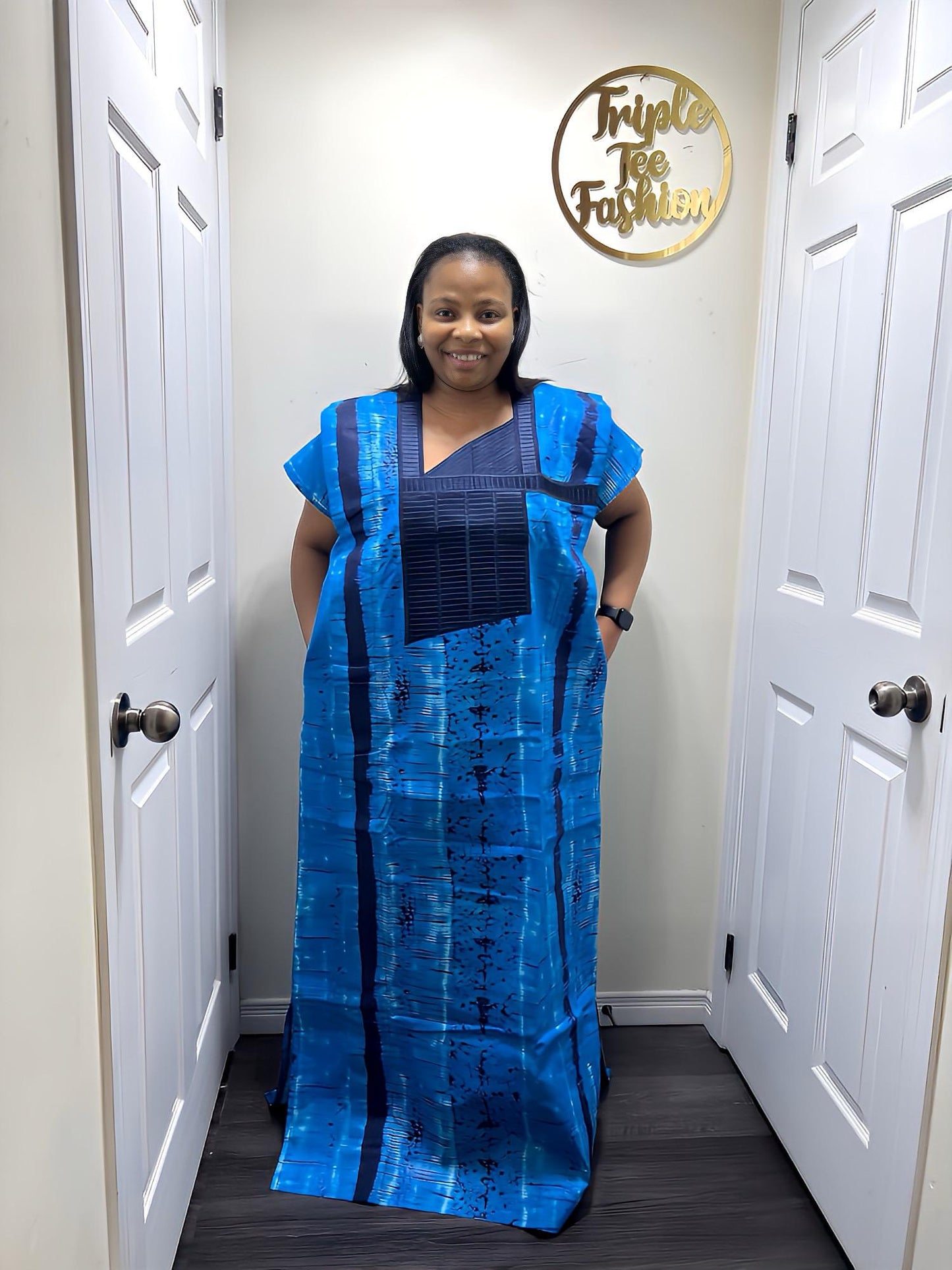 Phoenix Embroidered Ankara Dress | African Print Kaftan, Boubou