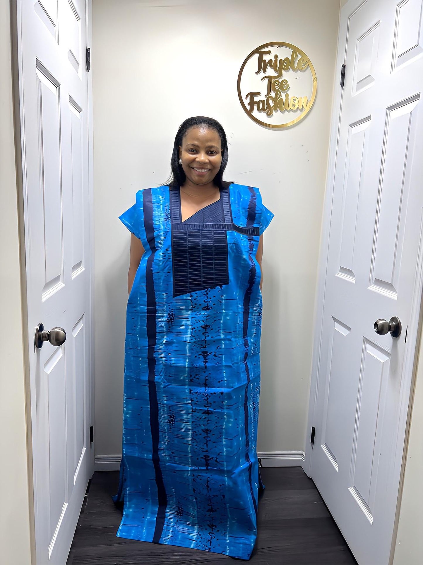 Phoenix Embroidered Ankara Dress | African Print Kaftan, Boubou