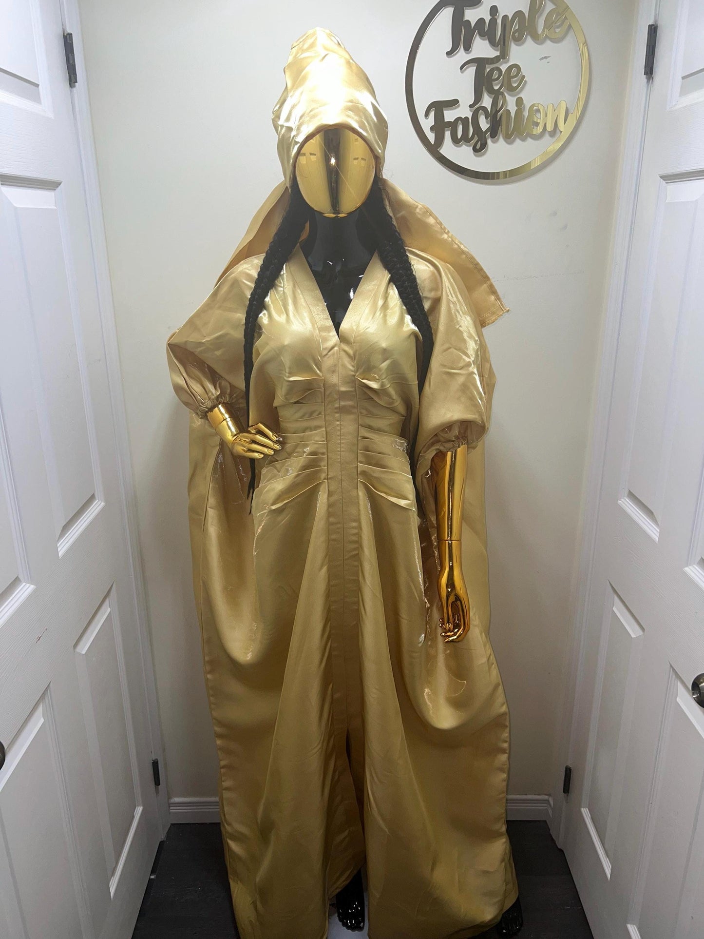 African Liquid Mikado Boubou Dress | Nigerian Kaftan