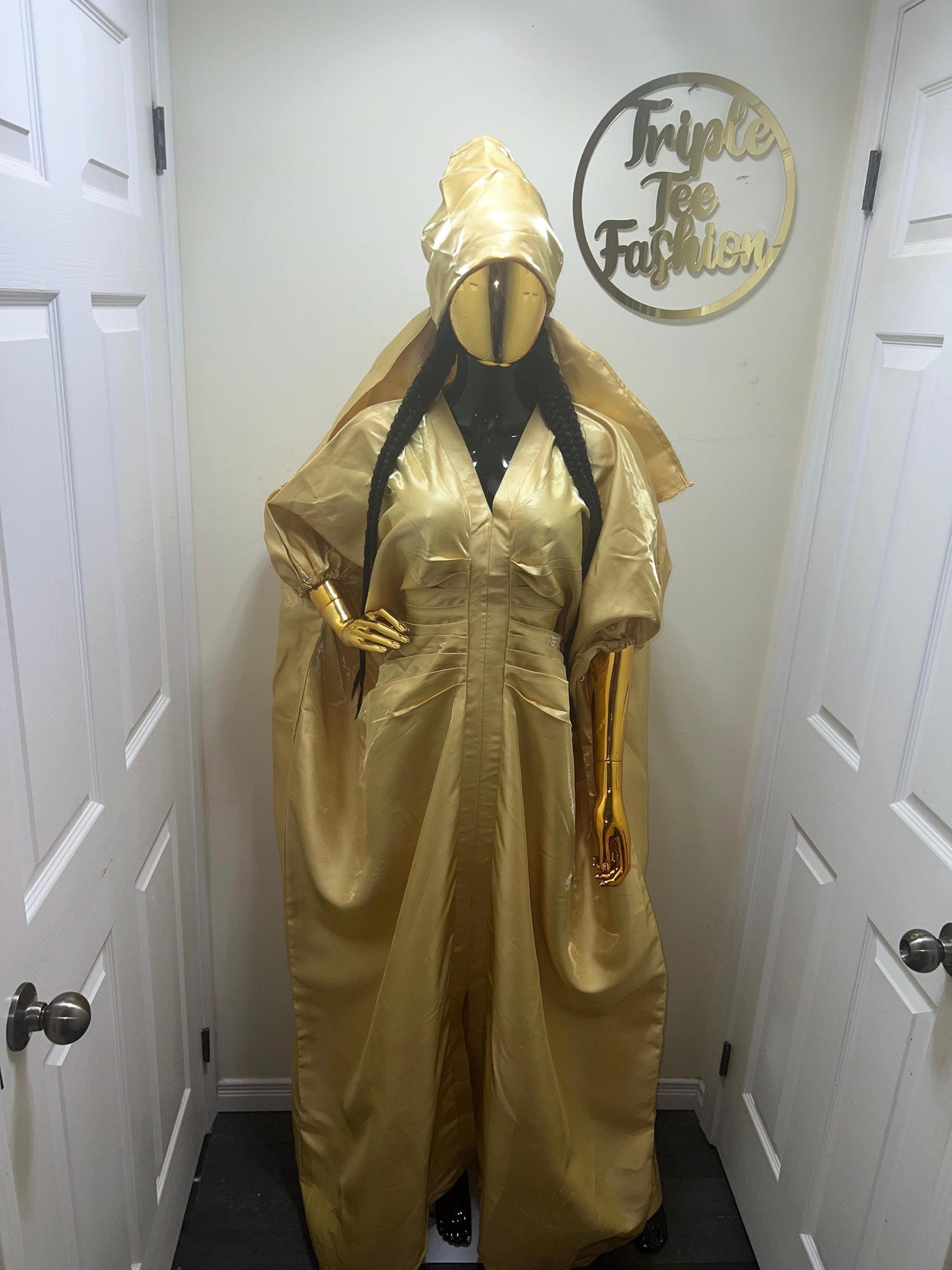 African Liquid Mikado Boubou Dress | Nigerian Kaftan