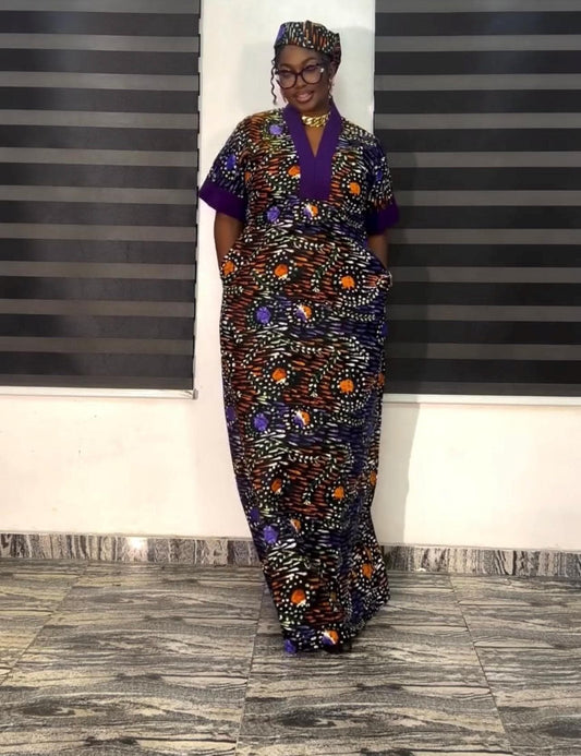 African Ankara dress| danshiki | Kaftan| African print dress | Nigerian made | Christmas dress | Aso oke| Boubou| Adire| Rich Aunty
