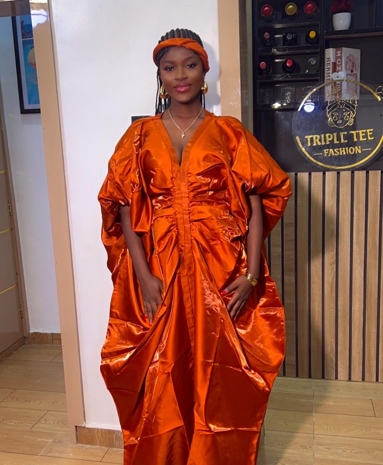 Liquid Mikado Kaftan Dress | Nigerian Boubou, Party Gown
