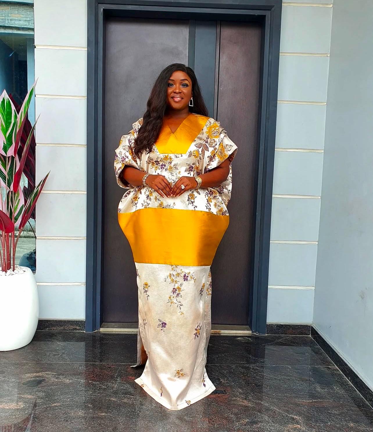 Floral Mikado Brocade Boubou Dress | African Kaftan, Rich Aunty Style