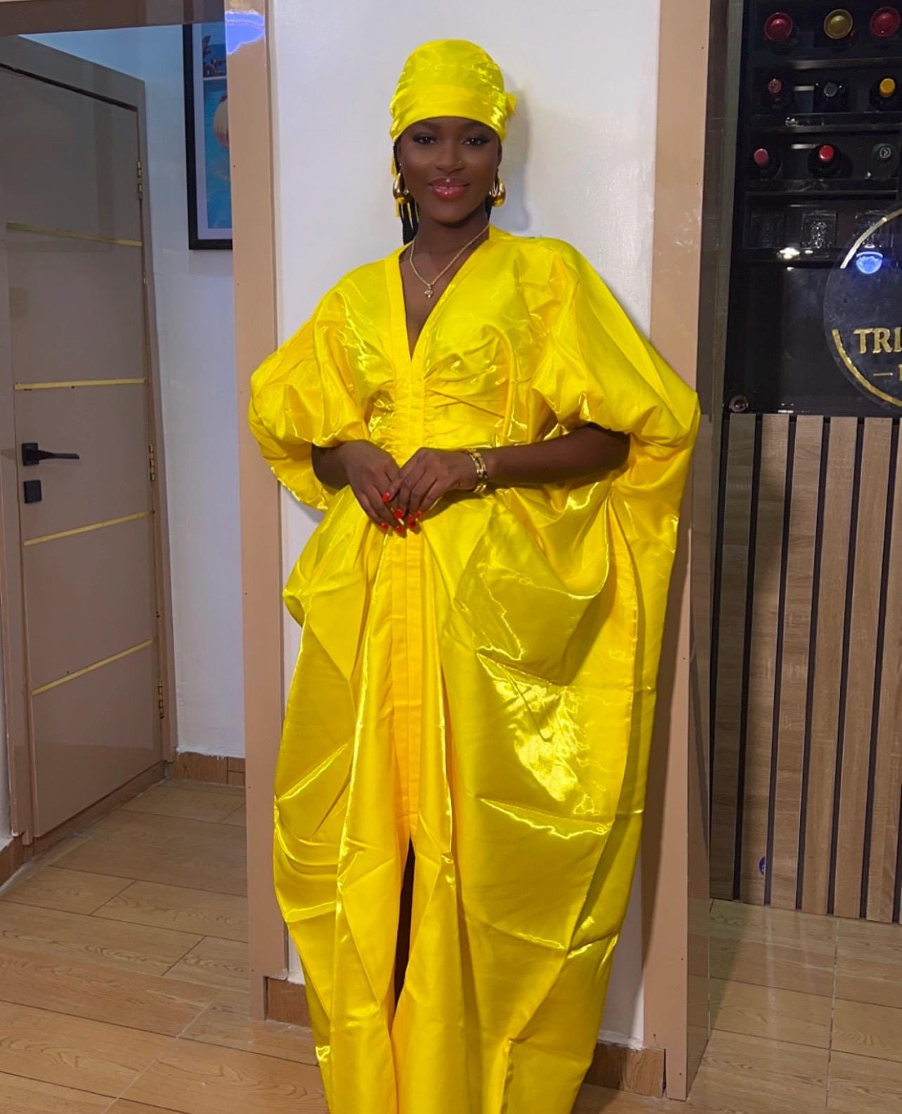 African Liquid Mikado Boubou | Nigerian Kaftan Party Dress