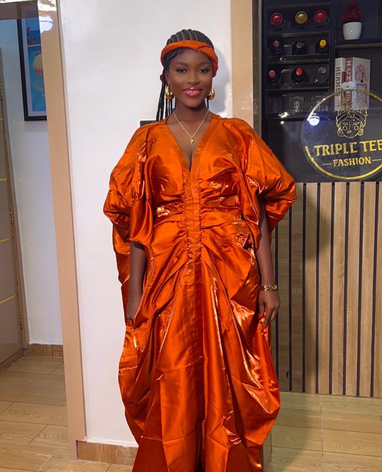 Liquid Mikado Kaftan Dress | Nigerian Boubou, Party Gown